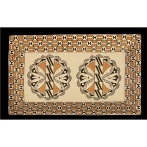 VINTAGE BRENDA CHARLIE NATIVE AMERICAN COLLECTABLE ACOMA PUEBLO PLATTER NIB